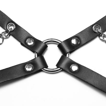 Punk Rave Georgette statement Chain Harness
