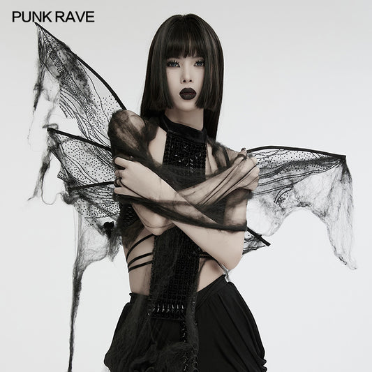 Punk Rave Morrigan Gothic Butterfly Wings - Black