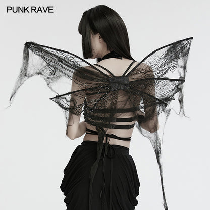 Punk Rave Morrigan Gothic Butterfly Wings - Black
