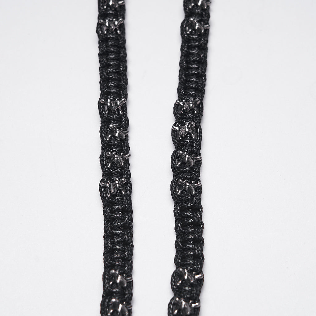 Punk Rave Doomsday Punk Snake-Wrapped Skull Necklace