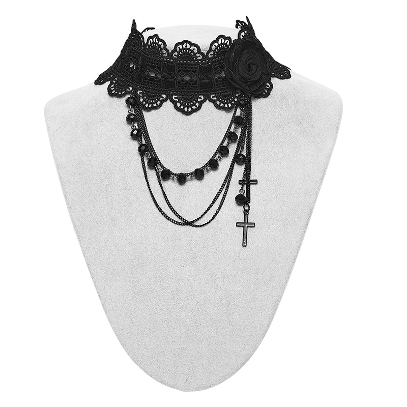 Punk Rave Melinoë Rose Beaded Choker