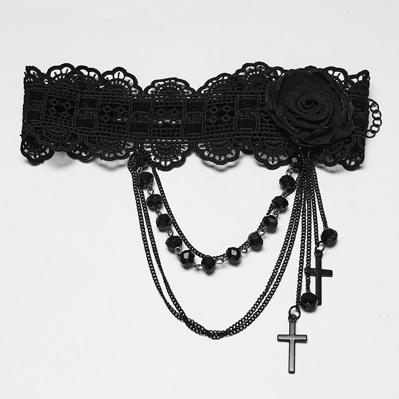 Punk Rave Melinoë Rose Beaded Choker