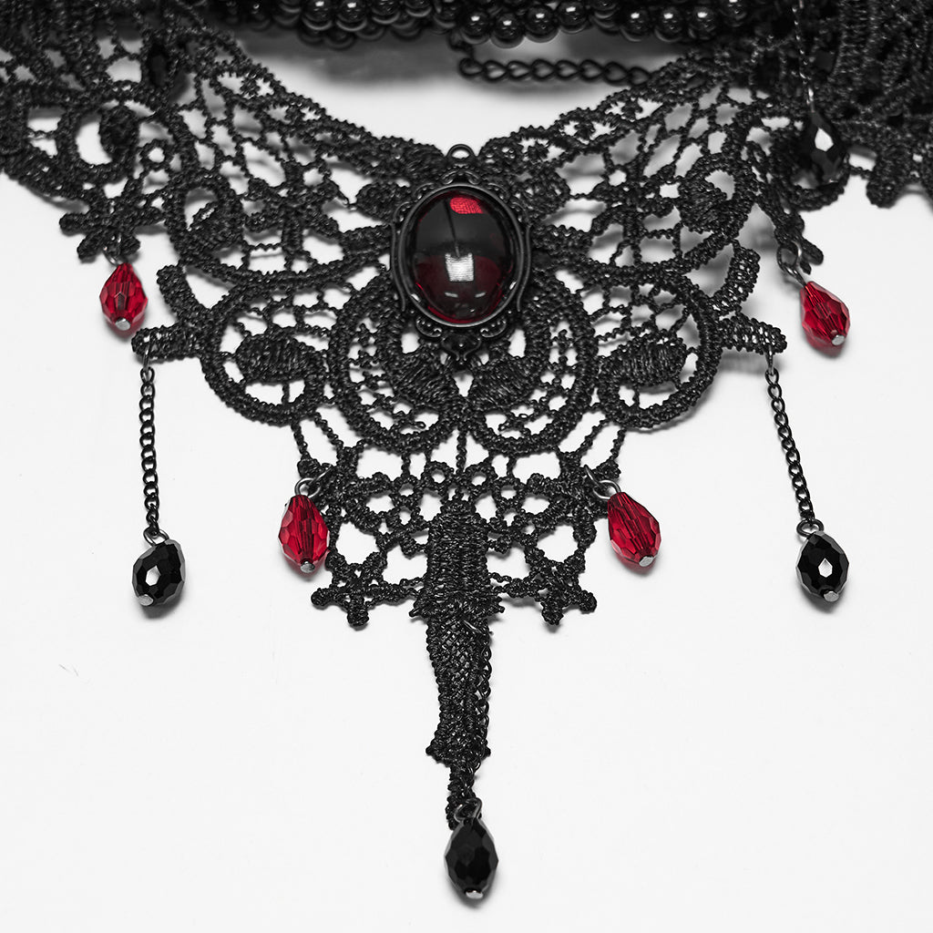 Punk Rave Carmilla Glamorous Goth Lace Choker