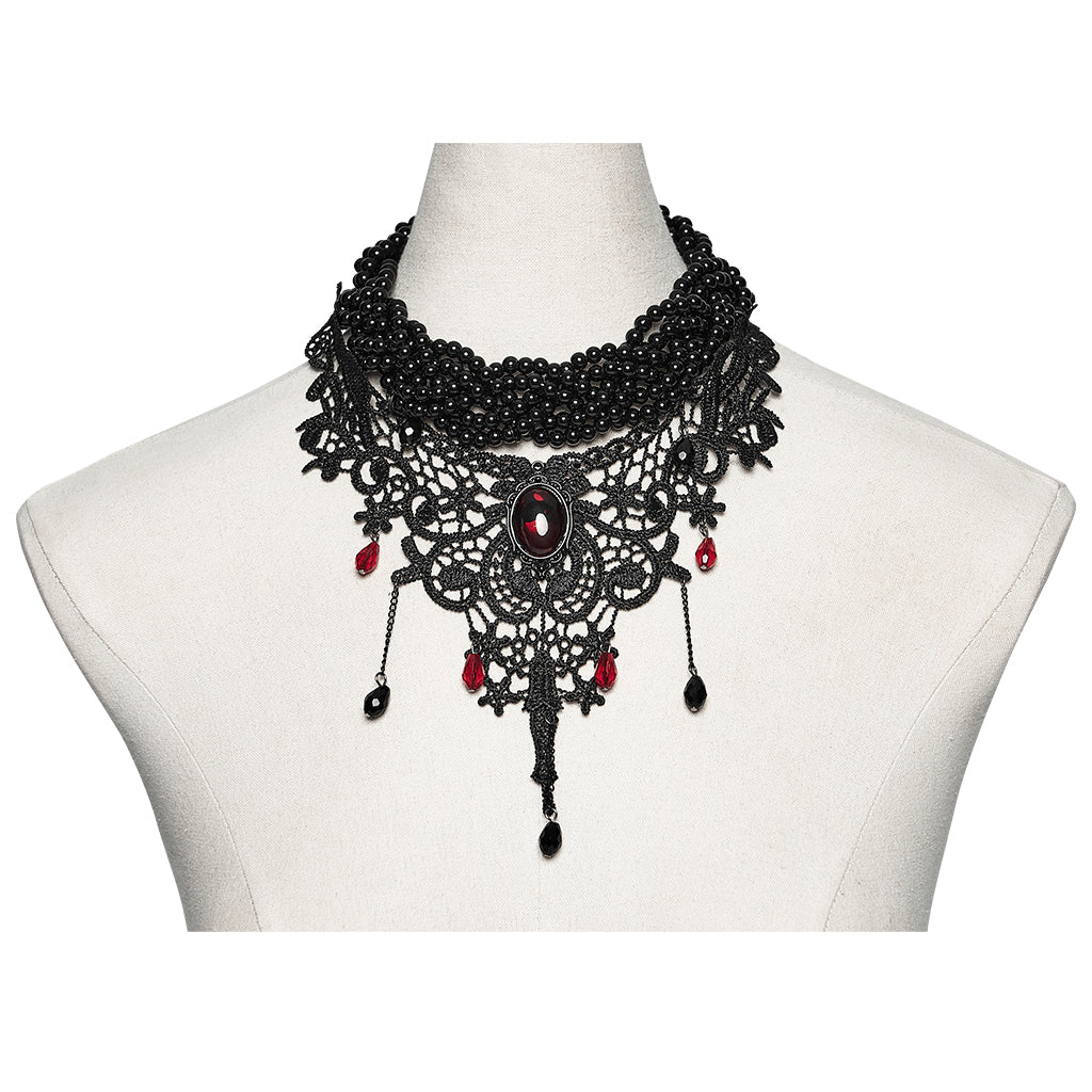 Punk Rave Carmilla Glamorous Goth Lace Choker