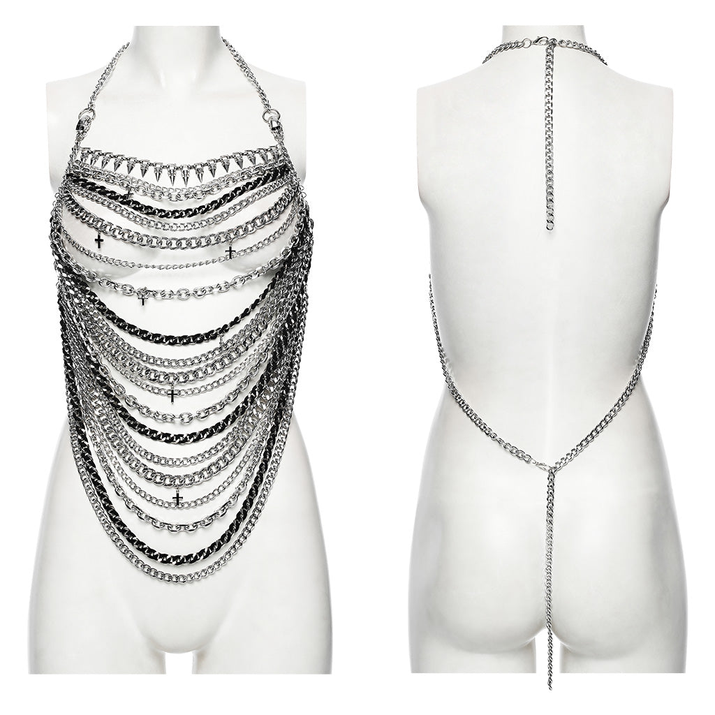 Punk Rave Valeraine Spike Metal Body Chain