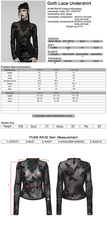 Punk Rave Goth Lace Undershirt