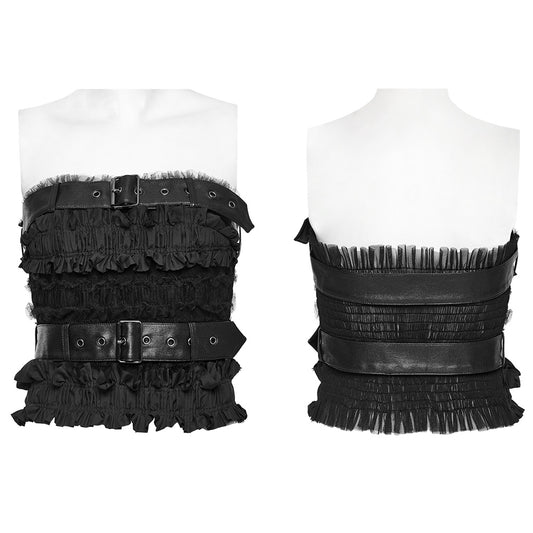 Punk Rave Brea Bandeau Ruffle Top - Kate's Clothing