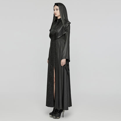 Punk Rave Benilde Gothic Witchy Hooded Full Length Jacket - Kate's Clothing