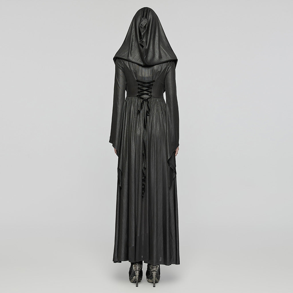 Punk Rave Benilde Gothic Witchy Hooded Full Length Jacket - Kate's Clothing