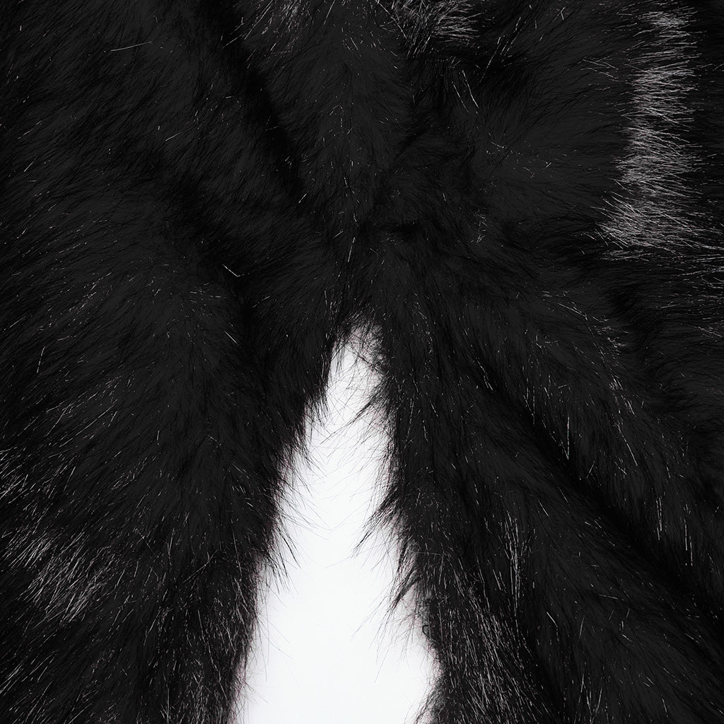 Punk Rave Izya Faux Fur Cloak in Black - Kate's Clothing