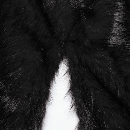 Punk Rave Izya Faux Fur Cloak in Black - Kate's Clothing