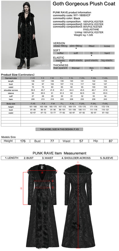 Punk Rave Goth Gorgeous Plush Coat