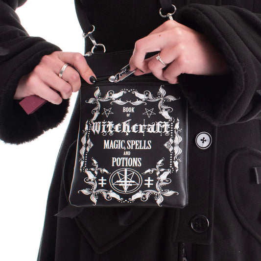 Heartless Witchcraft Shoulder Bag with Razor Blade Zip Pulls - Kate's Clothing