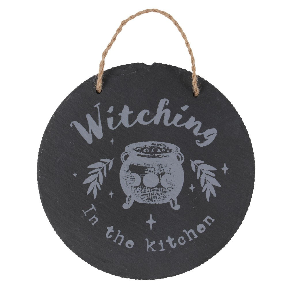 Gothic Gifts Witching In The Kitchen Slate Hanging Sign - Kate's Clothing
