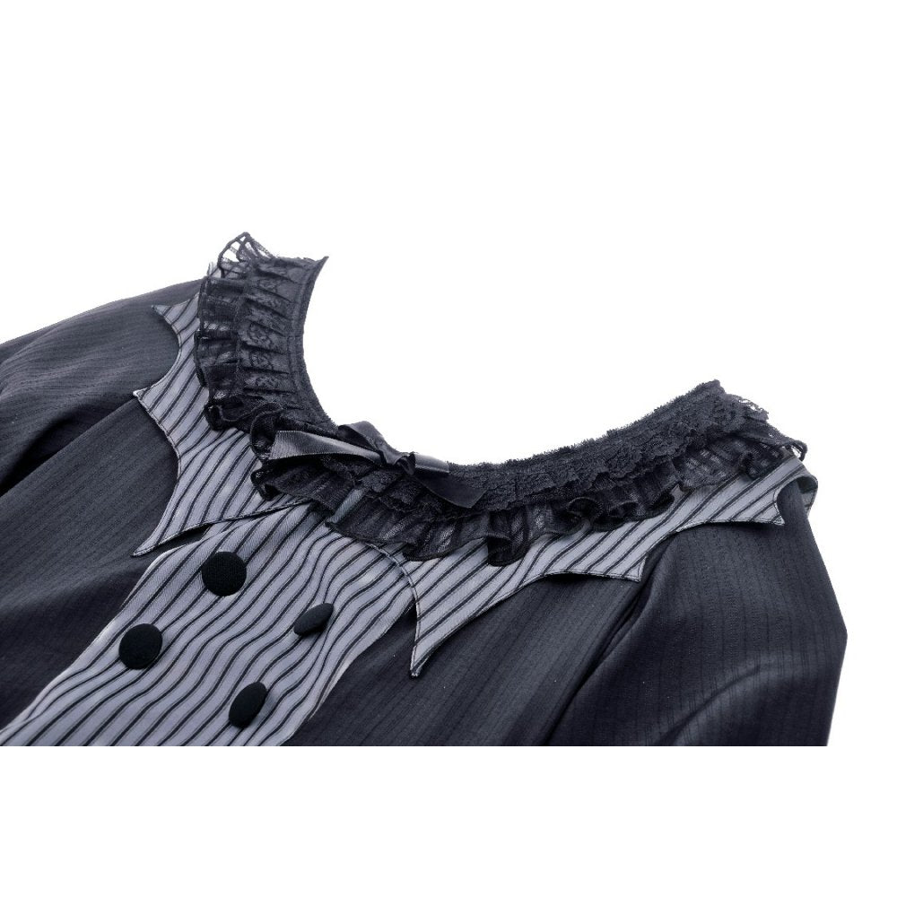 Dark In Love Wyetta Pinstripe Dress - Kate's Clothing