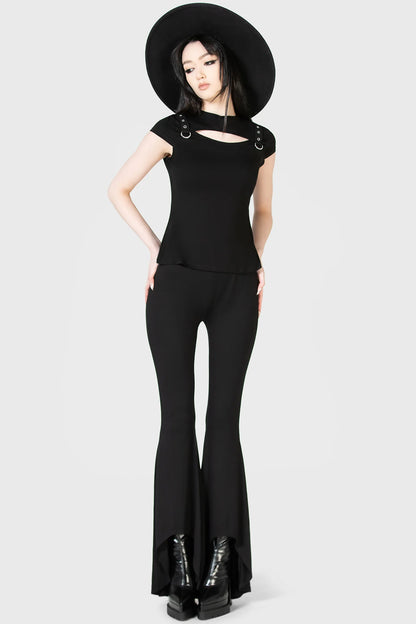 Killstar Xara Keyhole Strap Gothic Top