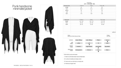 Punk Rave Mavy Punk Minilamist Jacket - Knitted Cardigan