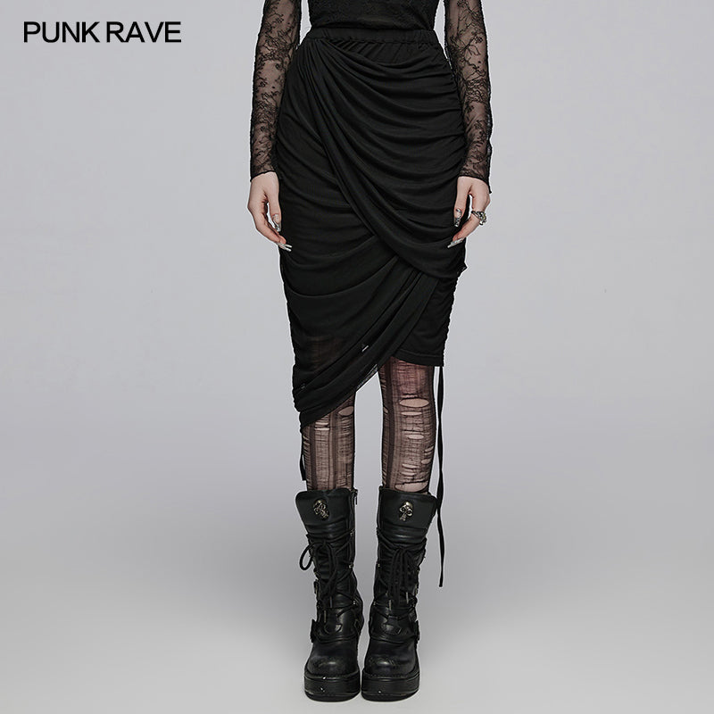 Punk Rave Zephyrine Draped Adjustable Skirt - Kate's Clothing