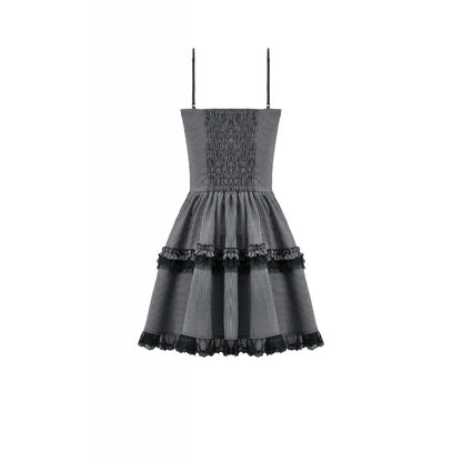 Dark in Love Striped Gothic Mini Dress