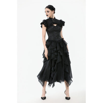 Dark in Love Seraphine Lace Off-Shoulder Goth Bodysuit