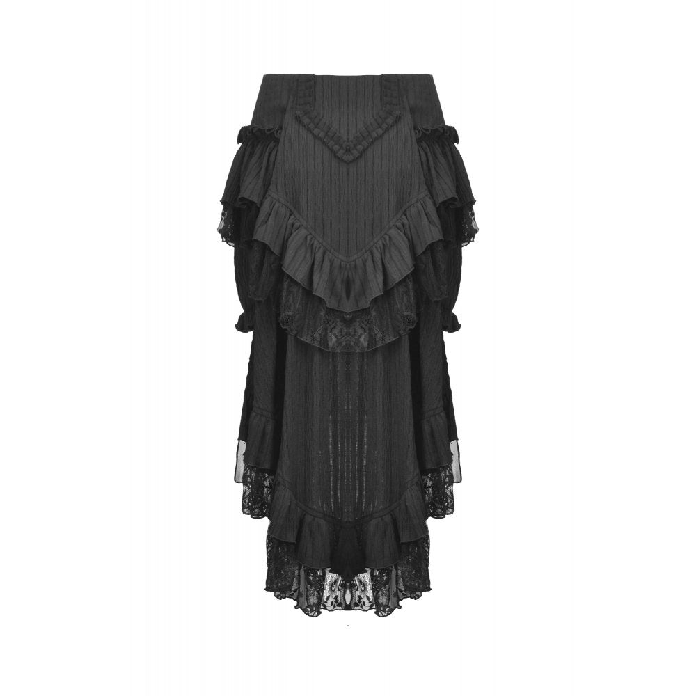 Dark in Love Cordelia Gothic High-Low Layered Skirt