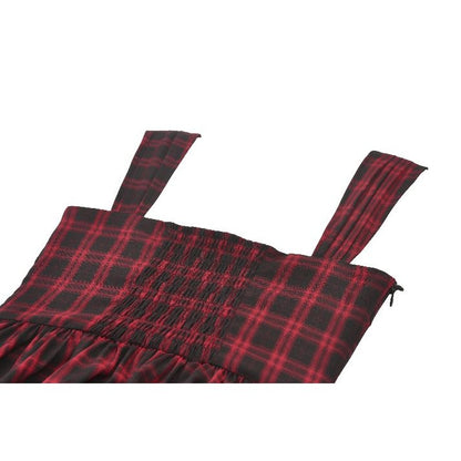 Dark in Love Morrigan Tartan Lace-Up Dress