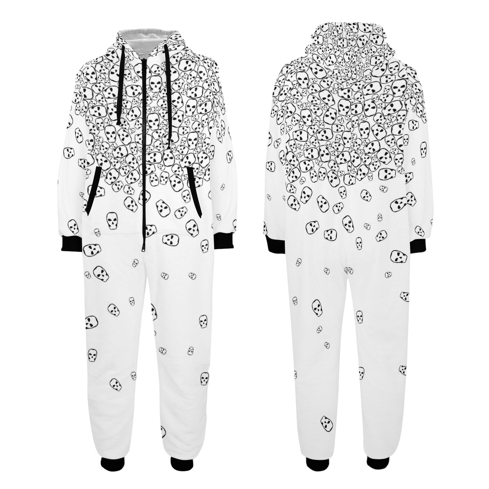 ANTIBrand Really Tumbling skulls Black and White Onesie