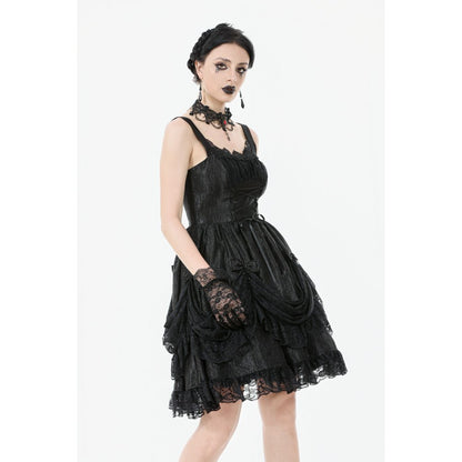 Dark in Love Shadow Lament Ruched Lolita Dress