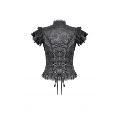 Dark in Love Seraphine Lace Off-Shoulder Goth Bodysuit