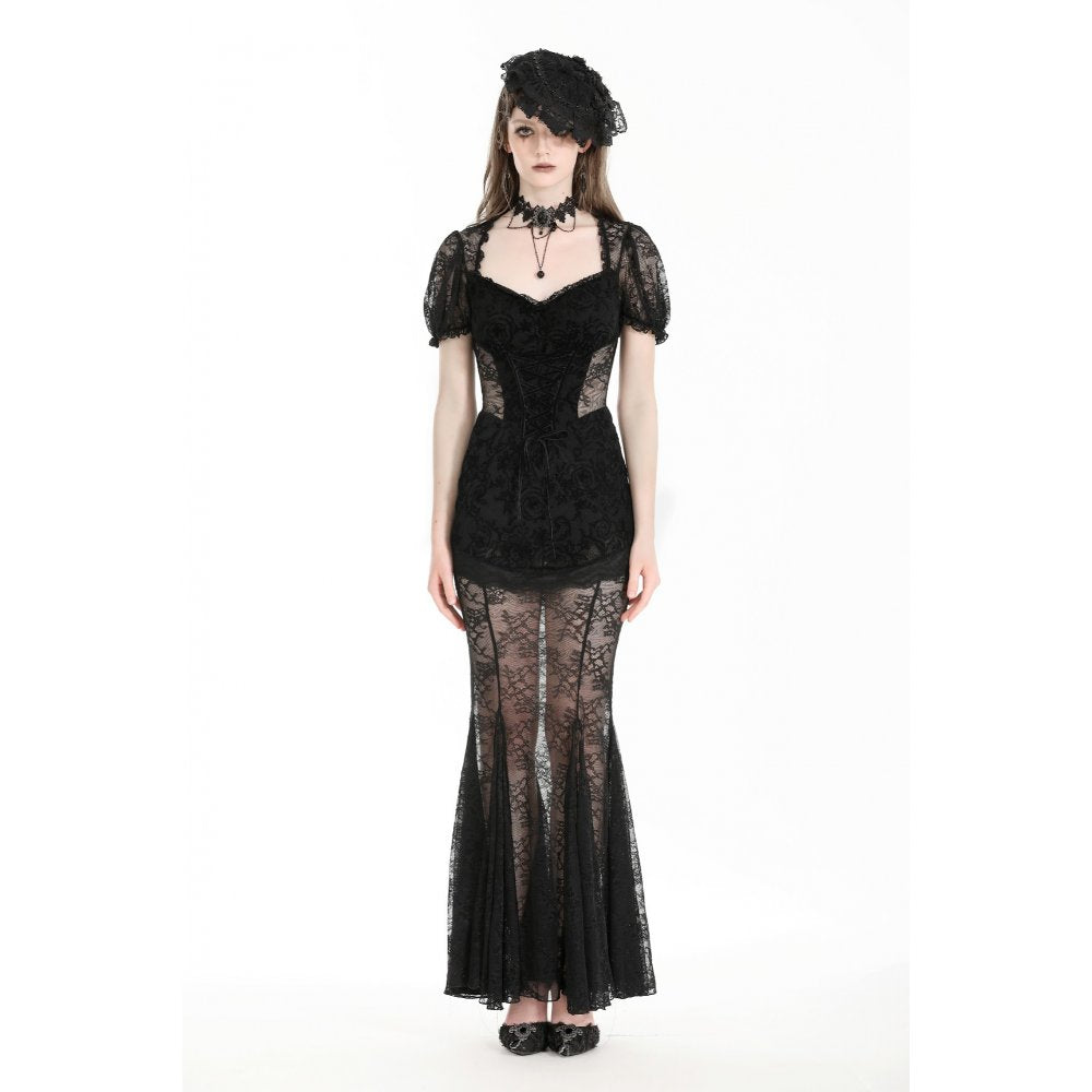 Dark in Love Verena Gothic Fishtail Dress - Kate's Clothing