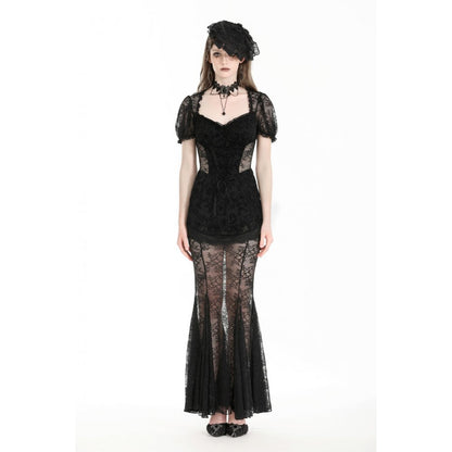 Dark in Love Verena Gothic Fishtail Dress - Kate's Clothing