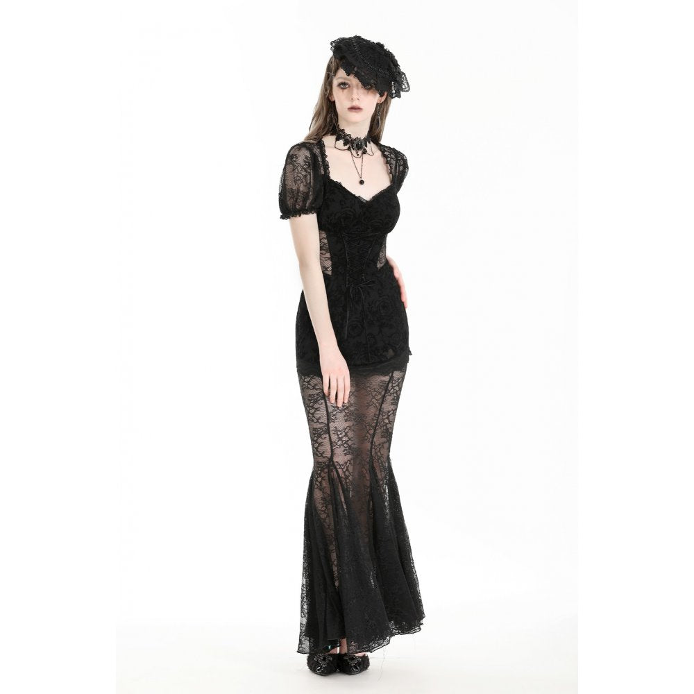 Dark in Love Verena Gothic Fishtail Dress - Kate's Clothing