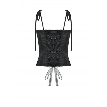 Dark in Love Selene Ruffled Floral Jacquard Corset Top