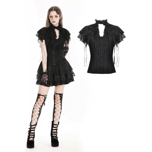 Dark in Love Isadora Gothic Blouse - Kate's Clothing
