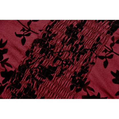 Dark in Love Althea Lace-Trimmed Velvet Goth Camisole in Burgundy