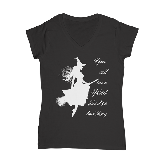 Call Me a Witch V-Neck T-Shirt - Kate's Clothing