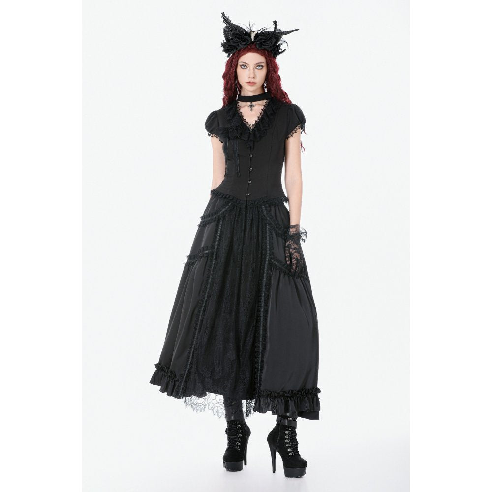 Dark in Love Belladonna Floor-Length Goth Skirt