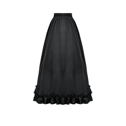 Dark in Love Gothic Victorian Lace Panel Skirt (Crimson)