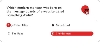 Third question card example, showing the two-by-two layout of the answers.