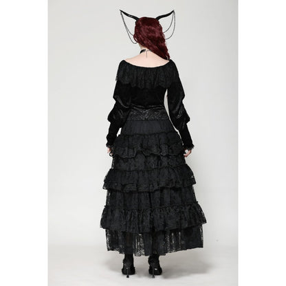 Dark in Love Cressida Gothic Princess Layered Cake Skirt - Kate's Clothing