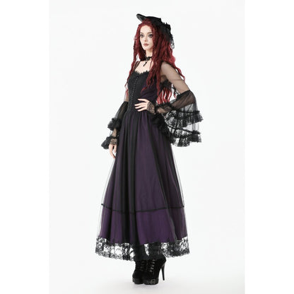 Dark in Love Lilith Bell Sleeve Gothic Maxi Dress