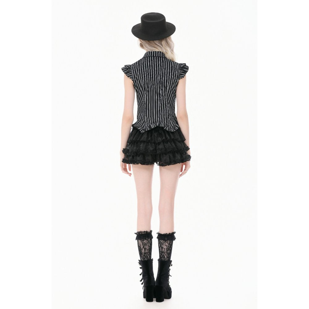 Dark in Love Crow Emblem Swallowtail Blouse