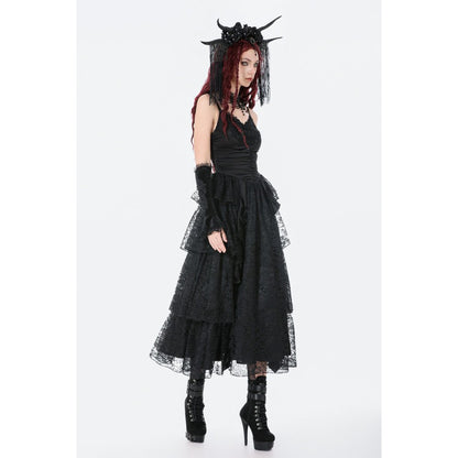 Dark in Love Gothic Satin Lace Dress