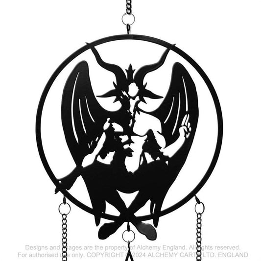 Alchemy Gothic Baphomet hanging decoration pentagram occult metal wall decor