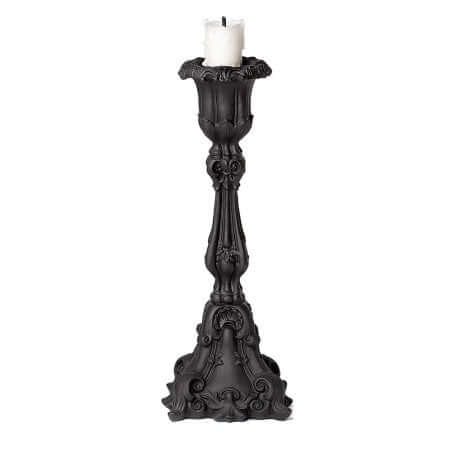 Alchemy Gothic baroque black candle holder with candle gothic resin candlestick decor