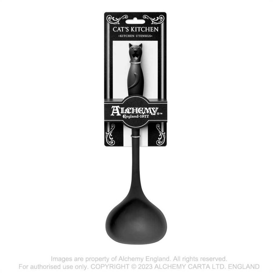 Alchemy Gothic black cat silicone ladle with packaging gothic kitchen accessory