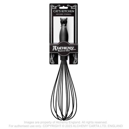 Alchemy Gothic black cat silicone whisk with packaging gothic kitchen accessory