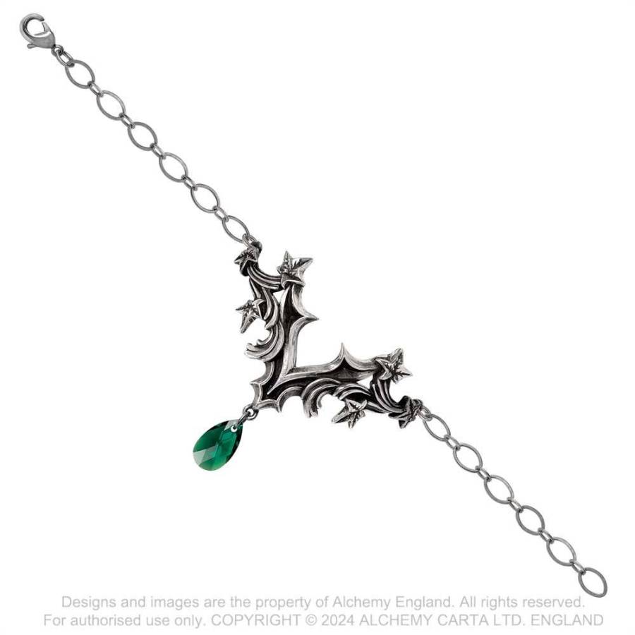 Churchyard Bracelet - Alchemy Gothic Ivy Green Crystal | Kate's