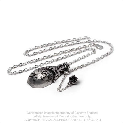 Alchemy Gothic Lucrezia's Fix pendant with chain poison bottle necklace gothic jewellery