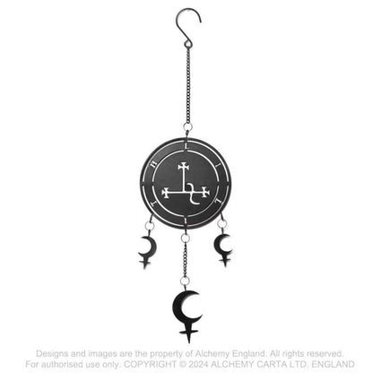 Alchemy Gothic Seal of Lilith hanging decoration gothic sigil moon wind chime wall decor